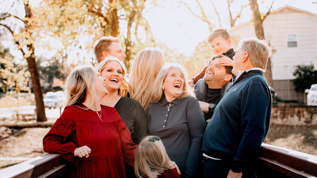 A multi-generation family together, smiling